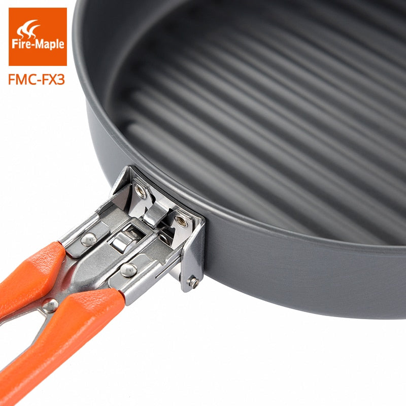 Portable Aluminium Frying Pan Foldable Handle